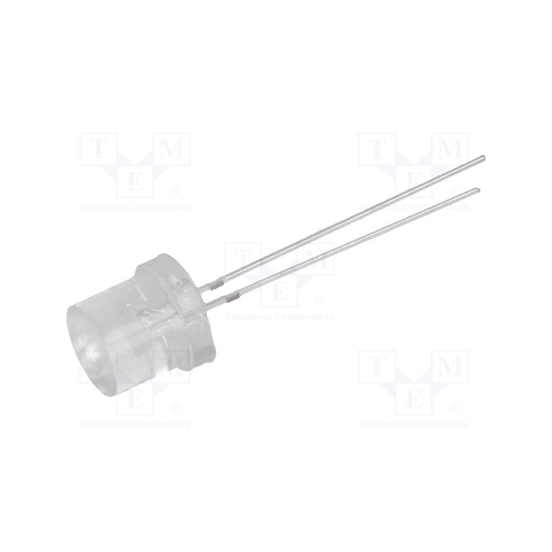 10 pcs : OSG5DA82E1A - LED, 8mm, green, 2180÷3000mcd, 140°, Front: flat, 2.9÷3.6V
