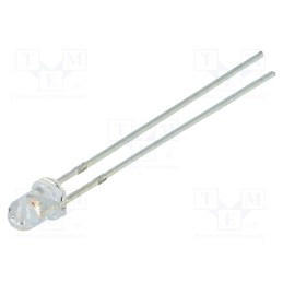 10 pcs : OSK5DK3131A-12V - LED, 3mm, pink, 1120÷1560mcd, 30°, Front: convex, 12V, No.of term: 2