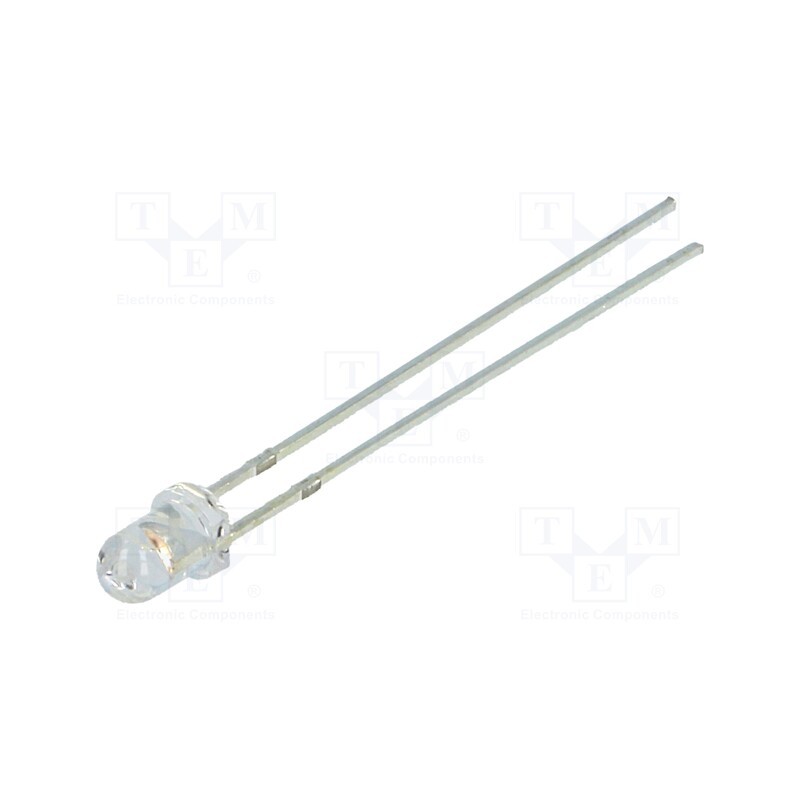 10 pcs : OSK5DK3131A-12V - LED, 3mm, pink, 1120÷1560mcd, 30°, Front: convex, 12V, No.of term: 2