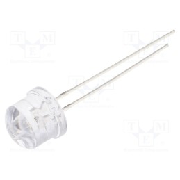 10 pcs : OSG5DA87A1A - LED, 8mm, green, 2180÷3000mcd, 100°, Front: convex, 2.8÷3.6V