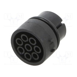 10 pcs : 12735/1 - Connector: circular, contact insert, female, PIN: 8, w/o contacts