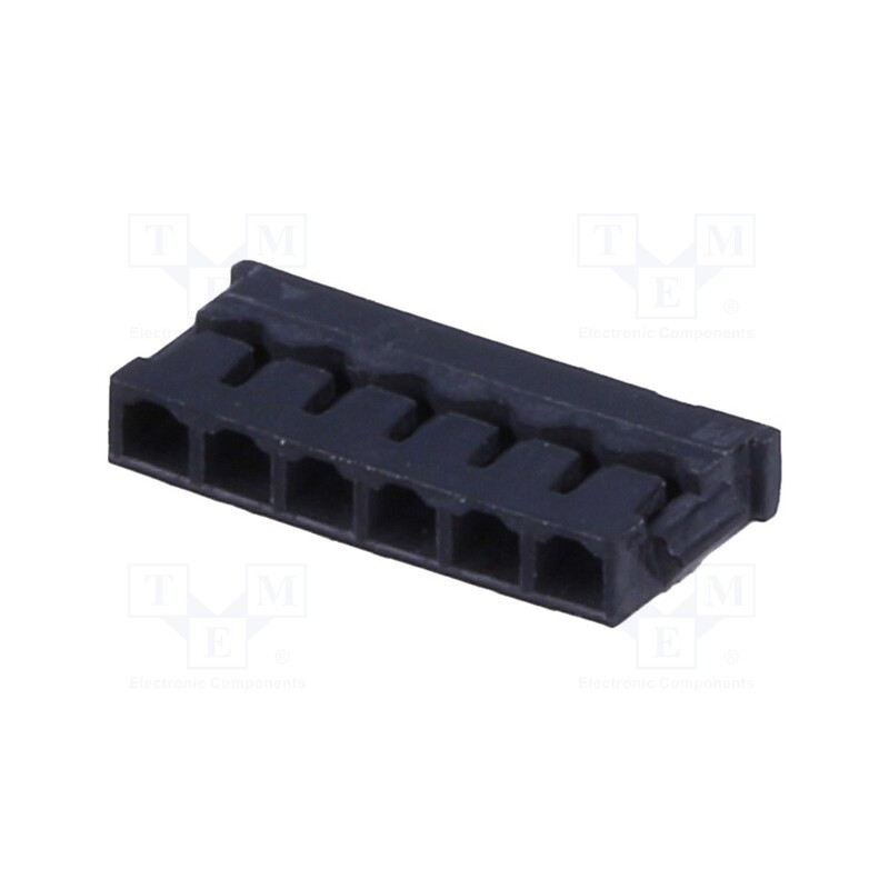 20 pcs : 12CH-A4-06-BK - Plug, wire-board, female, 1.2mm, PIN: 6, IDC, for cable, -25÷85°C