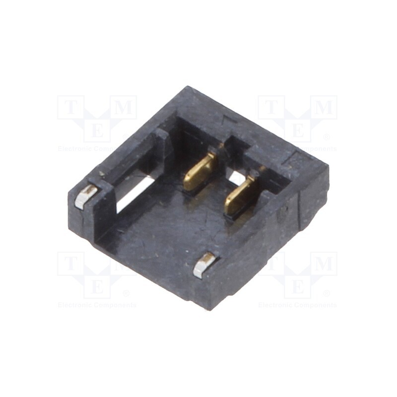 10 pcs : 12SH-A4-02-GS-SMT-BK - Socket, wire-board, male, 1.2mm, PIN: 2, SMT, on PCBs, -25÷85°C, 50V