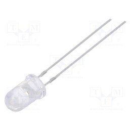 10 pcs : OS5OKP5111A - LED, 5mm, orange, 22000÷25000mcd, 15°, Front: convex, 1.8÷2.6V