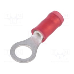10 pcs : 130005 - Tip: ring, M5, 0.3÷1.4mm2, crimped, for cable, insulated, red