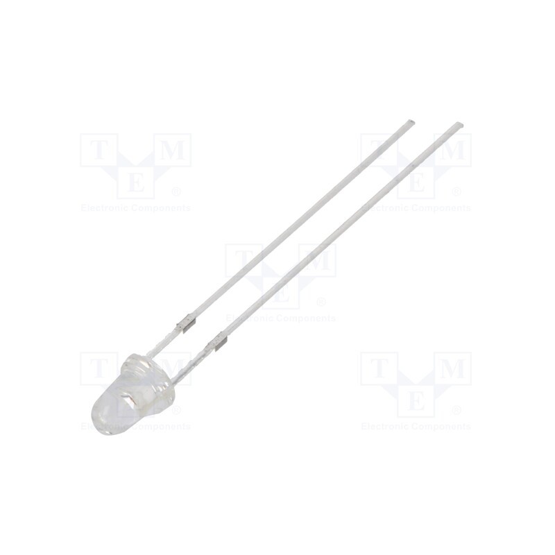 10 pcs : OS5OKP3211A - LED, 3mm, orange, 18000÷22000mcd, 15°, Front: convex, 1.8÷2.6V
