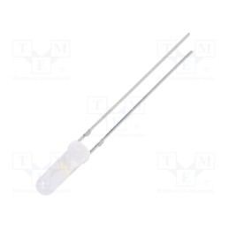 10 pcs : OSM5DK6CF2A - LED, 3mm, white warm, 750÷1120mcd, 150°, Front: convex, 2.7÷3.4V
