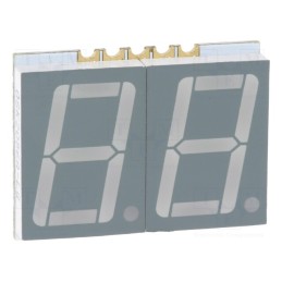 10 pcs : OSK2056A-LG - Display: LED, 7-segment, 14.22mm, 0.56', No.char: 2, green, 10÷35mcd
