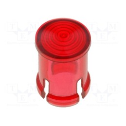 10 pcs : 8668 - LED lens, round, red, lowprofile, 5mm