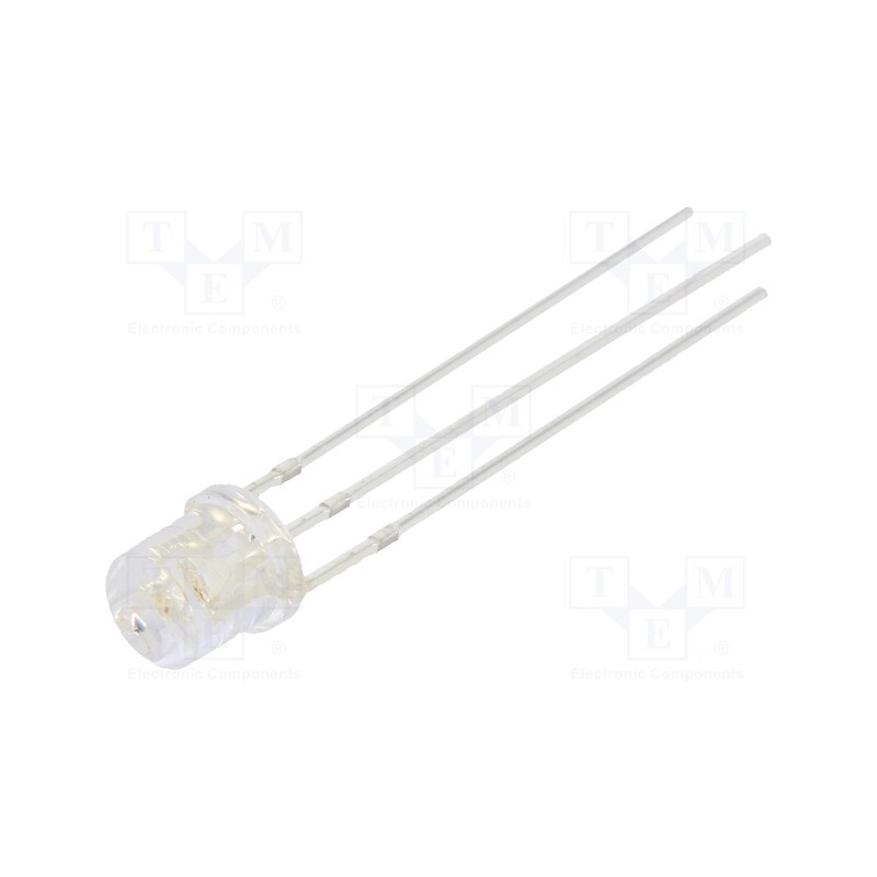 10 pcs : OSRBMC57E1A - LED, 5mm, red/blue, 140°, Front: flat, 2.1÷2.6/2.9÷3.6V, -30÷85°C
