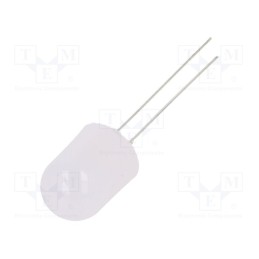 10 pcs : OSM5YKA132B - LED, 10mm, white warm, 500÷750mcd, 30°, Front: flat, 2.8÷3.6V, 108mW
