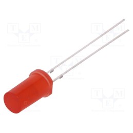 10 pcs : OSRRR25TK4A - LED, 5mm, red, 150÷220mcd, 180°, Front: flat, 1.8÷2.6V, No.of term: 2