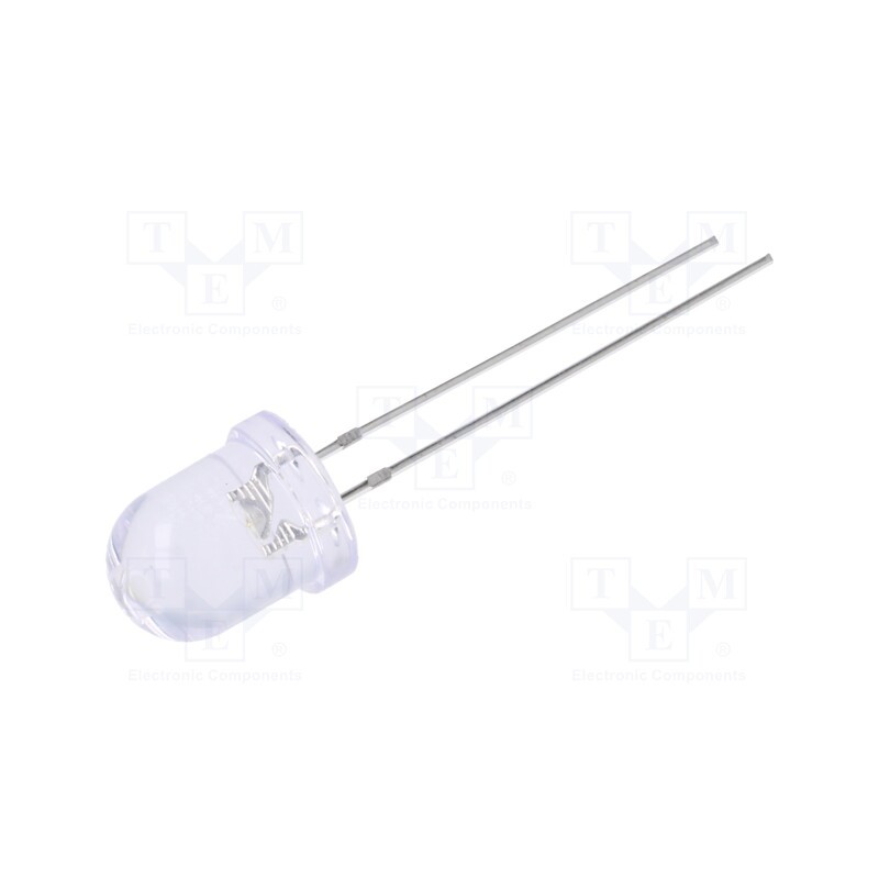10 pcs : OSW54K8131A-1MA - LED, 8mm, white, 2180÷3000mcd, 30°, Front: convex, 2.8÷3.4V, 102mW