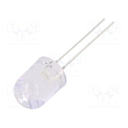 10 pcs : OSB5SAA131B - LED, 10mm, blue, 5800÷7000mcd, 30°, Front: convex, 2.8÷3.6V