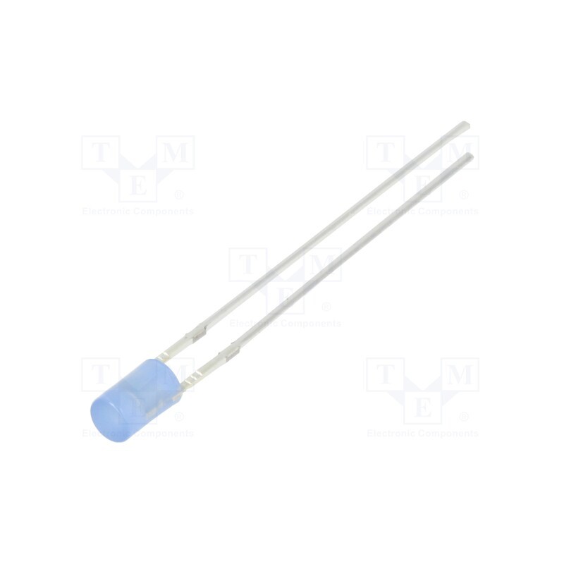 10 pcs : OSB5SA3HE4B - LED, 3mm, blue, 220÷330mcd, 140°, Front: flat, 2.8÷3.6V