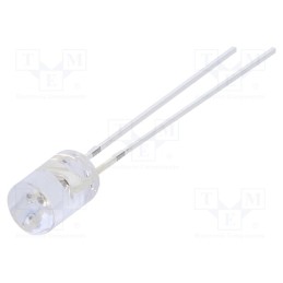 10 pcs : OSR5PA5GA1B-12V - LED, 5mm, red, 500÷750mcd, 100°, Front: flat, 12÷15V, No.of term: 2