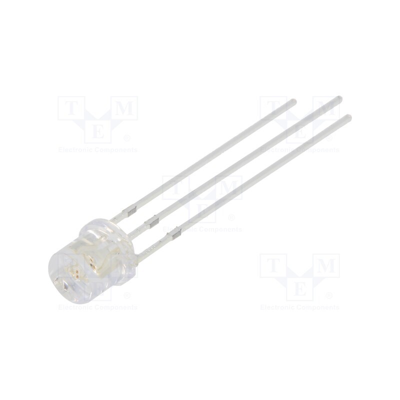 10 pcs : OSRYMC57E1A - LED, 5mm, red/yellow, 140°, Front: flat, 2.1÷2.6V, No.of term: 3
