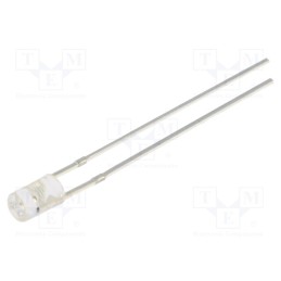 10 pcs : OSR5PA3HE1B-5V - LED, 3mm, red, 500÷750mcd, 140°, Front: flat, 5V, No.of term: 2