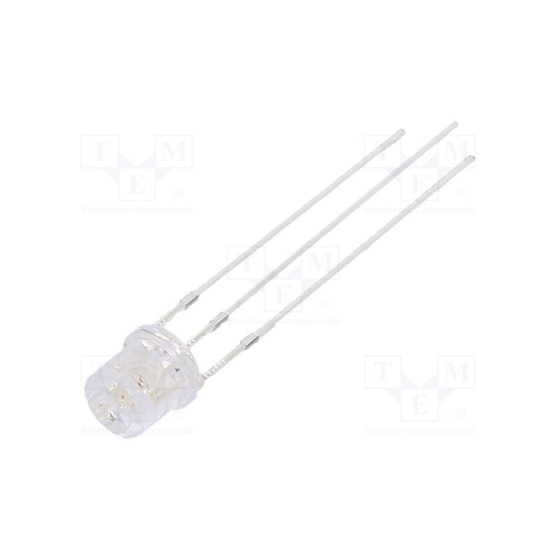 10 pcs : OSYPMC57E1A - LED, 5mm, green/yellow, 140°, Front: flat, 2.1÷2.6/2.9÷3.6V, round