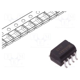 10 pcs : VOD217T - Optocoupler, SMD, Ch: 2, OUT: transistor, Uinsul: 5.3kV, Uce: 80V, SO8