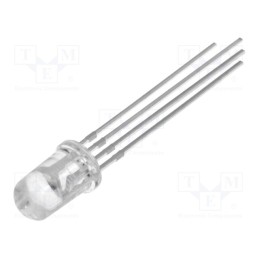 10 pcs : LL-509RGBC2E-004 - LED, 5mm, RGB, 25°, Front: convex, 1.6÷2.6/2.8÷3.8/2.8÷3.8V