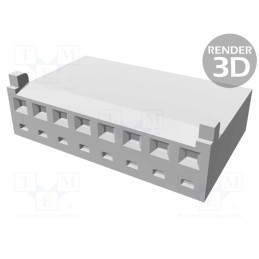 10 pcs : 1375820-8 - Plug, wire-board, female, CST-100, 2.54mm, PIN: 8, for cable