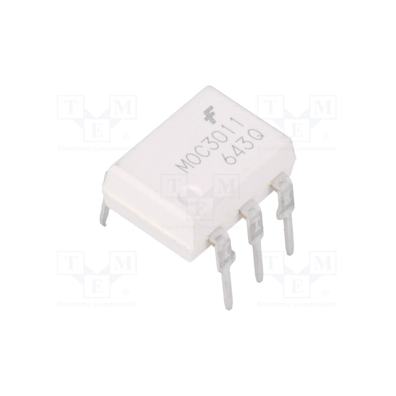10 pcs : MOC3011M - Optotriac, 4.17kV, Uout: 400V, triac, DIP6, Ch: 1, MOC301XM