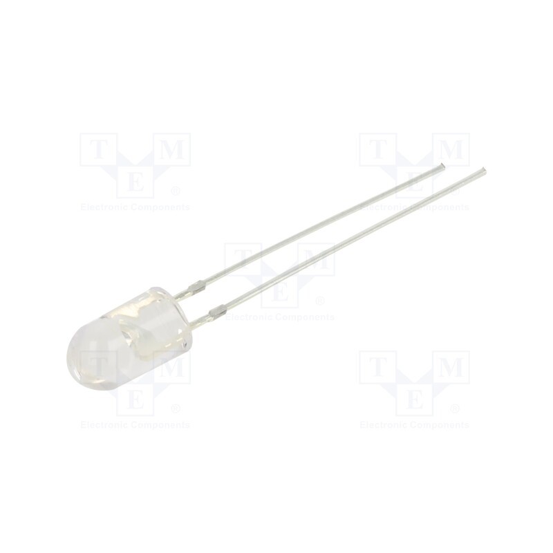 10 pcs : OSR5PA5E31B-12V - LED, 5mm, red, 2180÷3000mcd, 30°, Front: convex, 12V, No.of term: 2