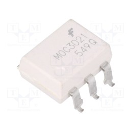 10 pcs : MOC3021SM - Optotriac, 5.3kV, Uout: 400V, SMT6, Ch: 1, MOC302XM