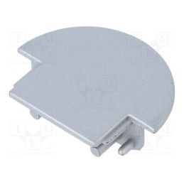 10 set : A3100040 -AS - Cap for LED profiles, silver, 2pcs, ABS, GROOVE14
