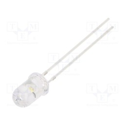 10 pcs : OSM5DK5A31A-CRLED14 - CRLED, 5mm, white warm, 8000mcd, 30°, Front: convex, 5.5÷20V