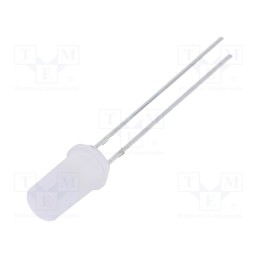 10 pcs : OSMMD25TK2A - LED, 5mm, white warm, 750÷900mcd, 180°, Front: flat, 2.7÷3.4V