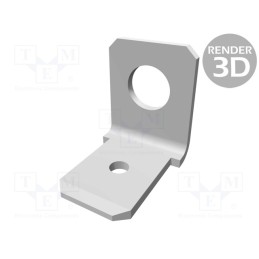 20 pcs : 141879-2 - Terminal: flat, 6.3mm, 0.8mm, male, M4, screw, brass, tinned