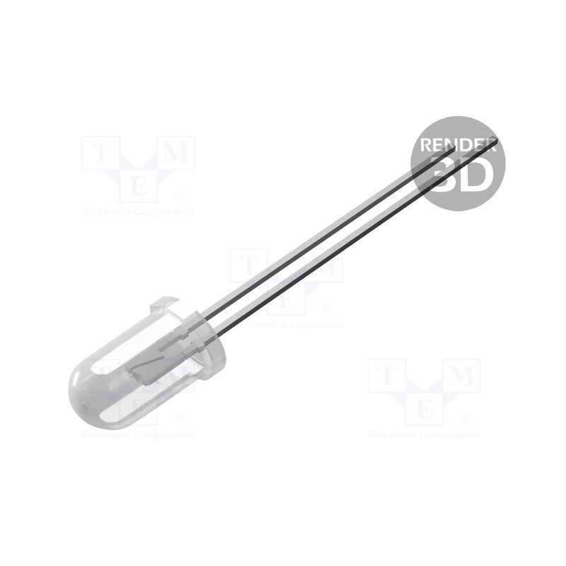 10 pcs : OSB64L5111A-CRLED14 - CRLED, 5mm, blue (ice blue), 18000mcd, 15°, Front: convex, 5.5÷20V