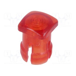 10 pcs : 8674 - LED lens, square, red, lowprofile, 3mm