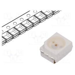 10 pcs : HSMY-A100-J00J1 - LED, SMD, 3528,PLCC2, yellow, 4.5÷12mcd, 3.5x2.8x1.9mm, 120°, 20mA