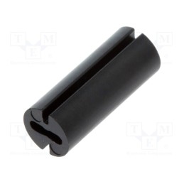50 pcs : 8GE04V80363 - Spacer sleeve, LED, Øout: 4.8mm, ØLED: 3mm, L: 12mm, black, UL94V-0
