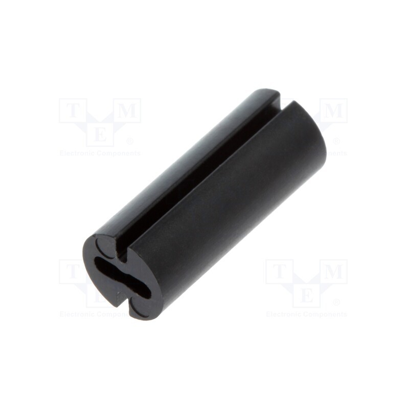 50 pcs : 8GE04V80363 - Spacer sleeve, LED, Øout: 4.8mm, ØLED: 3mm, L: 12mm, black, UL94V-0