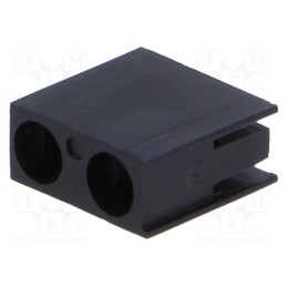 100 pcs : FIX-LED-306A - LED housing, 3mm, polyamide, angular, black, UL94V-2, H: 9.7mm