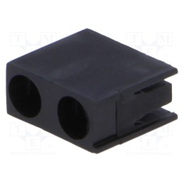 100 pcs : FIX-LED-307 - LED housing, 3mm, polyamide, angular, black, UL94V-2, H: 9.6mm