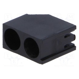 100 pcs : FIX-LED-528 - LED housing, 5mm, polyamide, angular, black, UL94V-2, H: 12.7mm