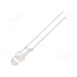 10 pcs : OSG38A3131P - LED, 3mm, bluish green, 20000÷25000mcd, 30°, Front: convex