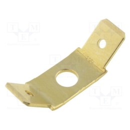 50 pcs : 142241-1 - Terminal: flat, 6.3mm, 0.8mm, male, M4, double, screw, brass