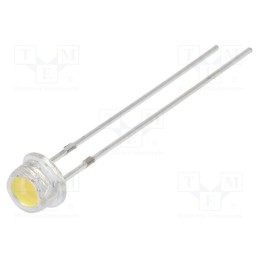 10 pcs : OSM59V5PA1A - LED, 4.8mm, white warm, 4200÷5800mcd, 100°, Front: convex, 7.8÷9.5V
