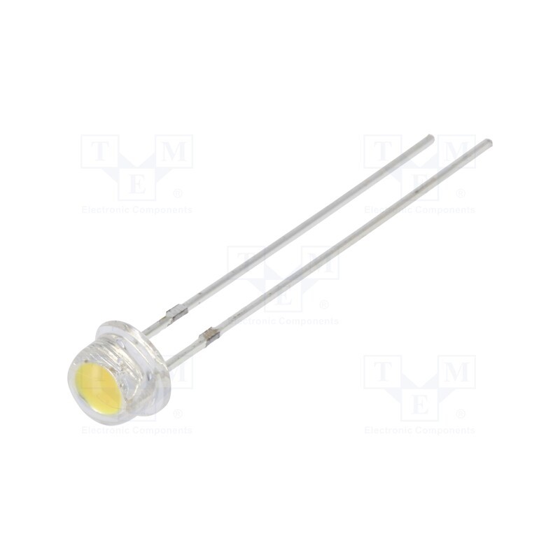 10 pcs : OSM59V5PA1A - LED, 4.8mm, white warm, 4200÷5800mcd, 100°, Front: convex, 7.8÷9.5V