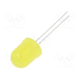 10 pcs : OSY5PAA134A-12V - LED, 10mm, yellow, 1120÷1560mcd, 30°, Front: convex, 12V