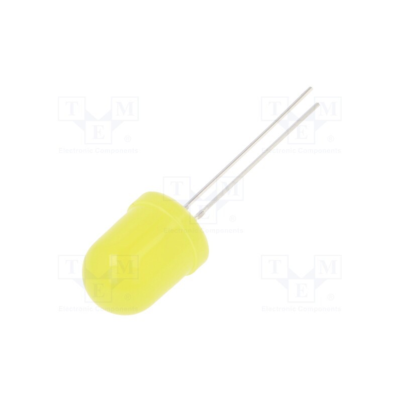 10 pcs : OSY5PAA134A-12V - LED, 10mm, yellow, 1120÷1560mcd, 30°, Front: convex, 12V