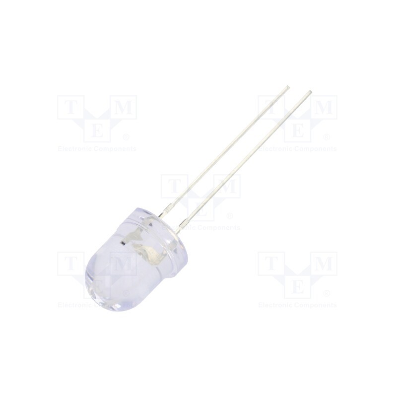 10 pcs : OSO5PA8131A-5V - LED, 8mm, orange, 2500÷3500mcd, 30°, Front: convex, 5V, No.of term: 2