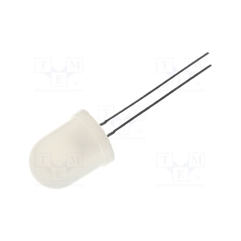 10 pcs : OSPG0262A-MN - LED, 10mm, green, 1560÷2180mcd, 60°, Front: convex, 2.9÷3.6V