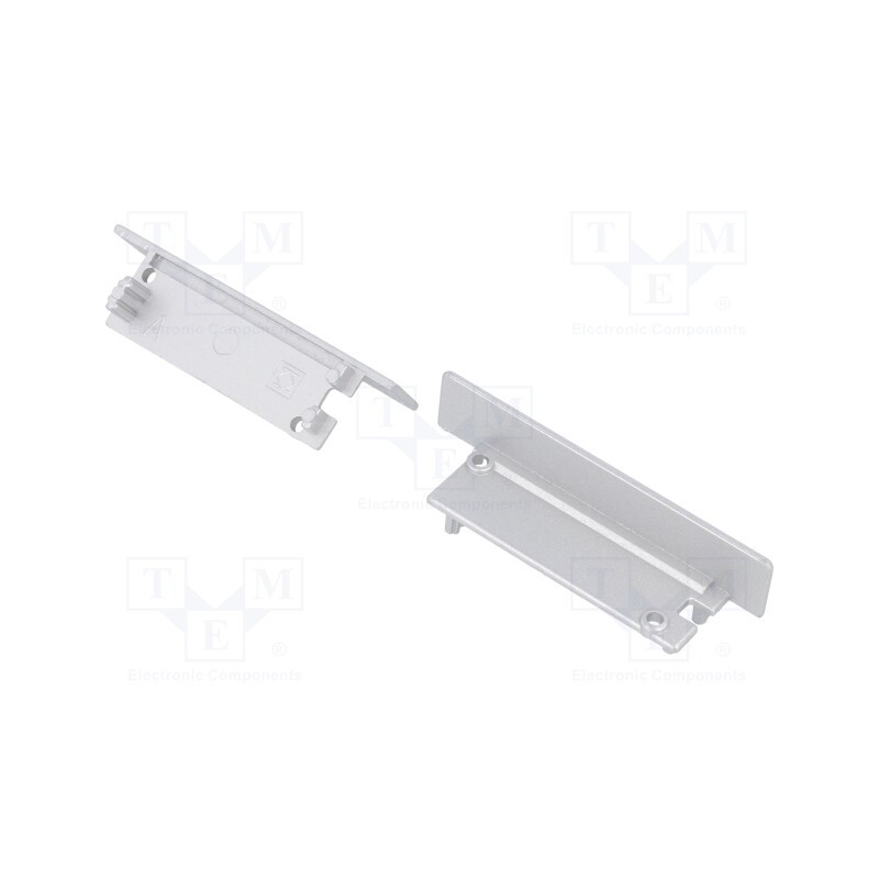 10 set : 23120040 -AS - Cap for LED profiles, silver, 2pcs, ABS, FLAT8